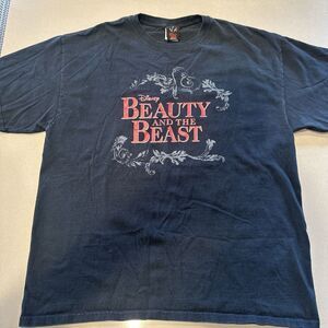 Vintage Men's Disney Beauty & The Beast Broadway Musical T Shirt Black Size XL